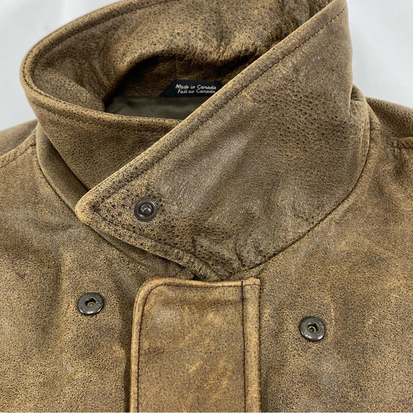 Cabelas Bomber Brown Soft Leather Jacket Men’s XL Regular Aviator Flight A 261 - Picture 5 of 16